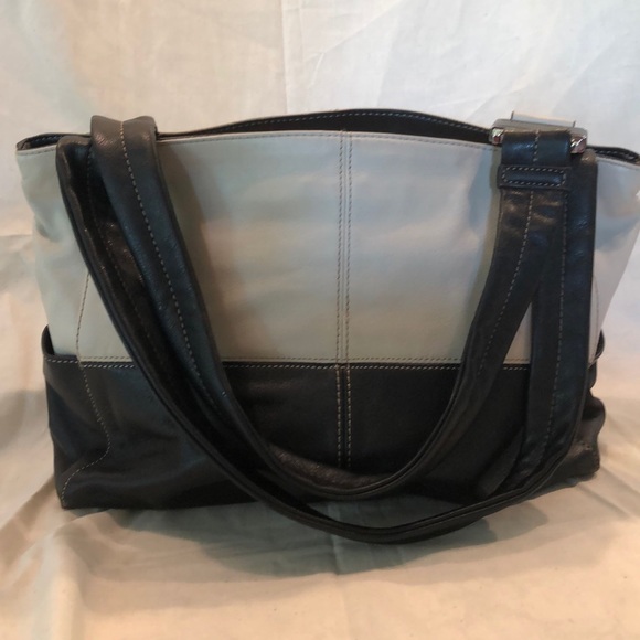 Tignanello Handbags - Classic Black & White Tignanello Shoulder Bag